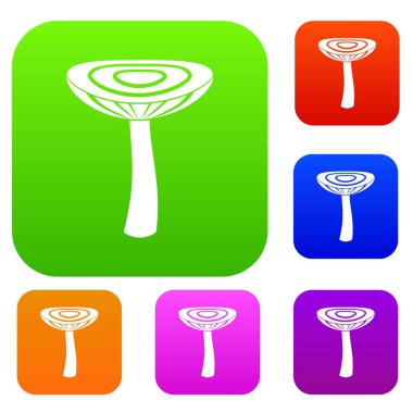 Mantar russet renk koleksiyonu ayarla