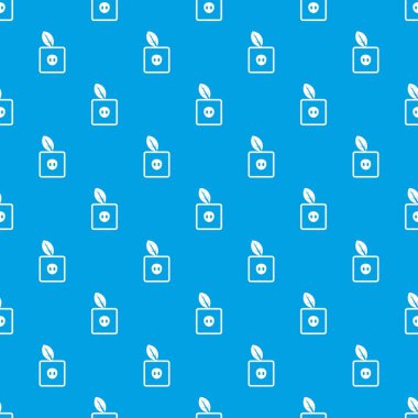 Kare elma desen kesintisiz mavi