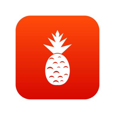 Ananas simgesi dijital kırmızı