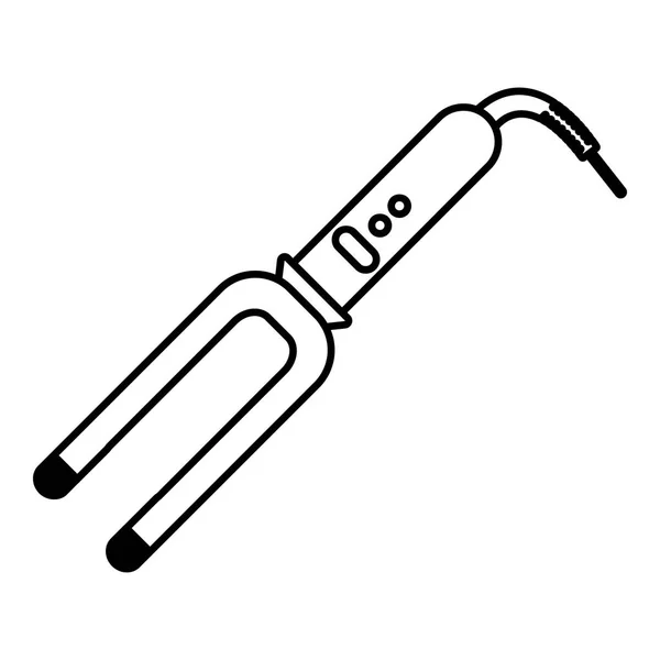 Hair curl pictogram, Kaderstijl — Stockvector