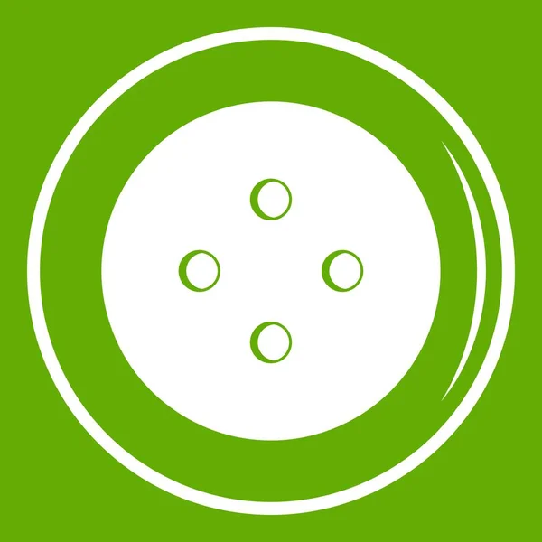 Knapp för kläder ikonen grön — Stock vektor