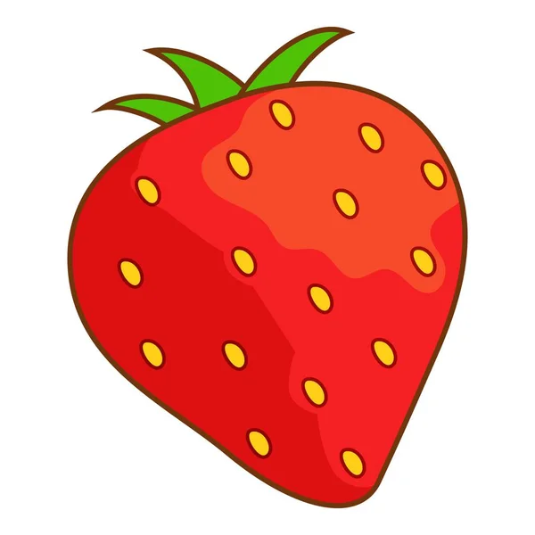 Strawberry icon, cartoon style — Stock Vector