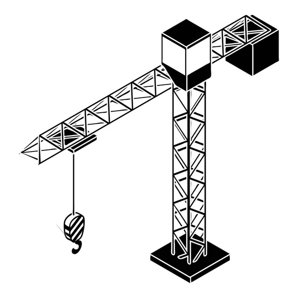 Иконка башенного крана, простой стиль — стоковый вектор