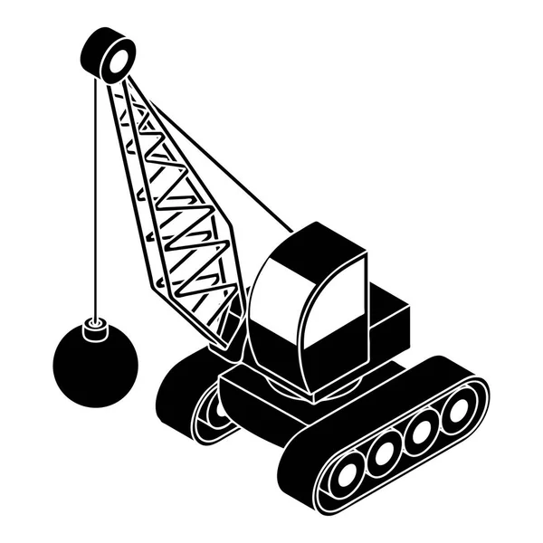 Slopen van vrachtwagen pictogram, eenvoudige stijl — Stockvector