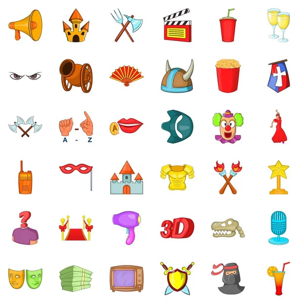 Film Icons set, karikatür tarzı