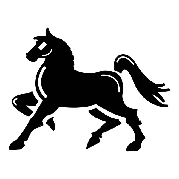 Cavaleiro cavalo mascote ícone, estilo simples —  Vetores de Stock