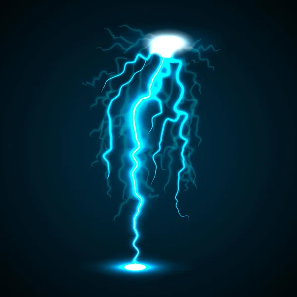 Lightning konceptet bakgrund, realistisk stil — Stock vektor