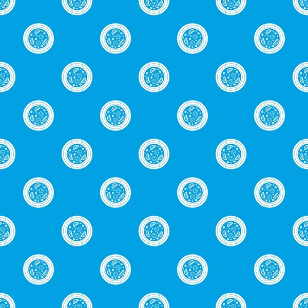 Sosis, domates ve zeytin pizza desen kesintisiz mavi