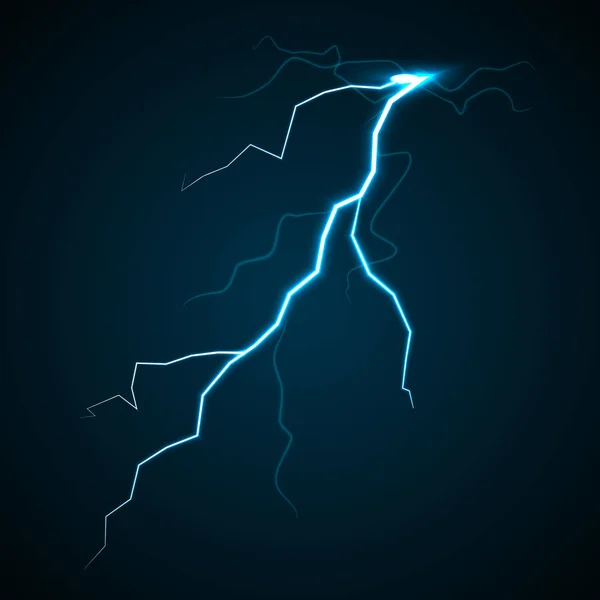Storm osvětlení koncept pozadí, realistický styl — Stockový vektor