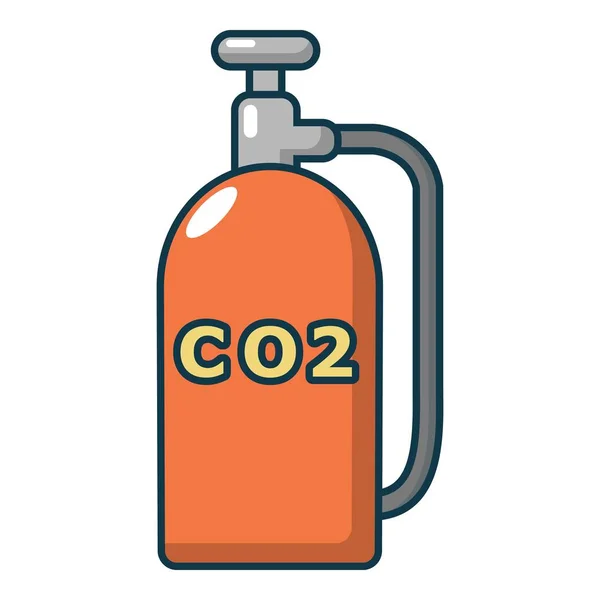 Paintball CO2 canister icon, cartoon style — Stock Vector