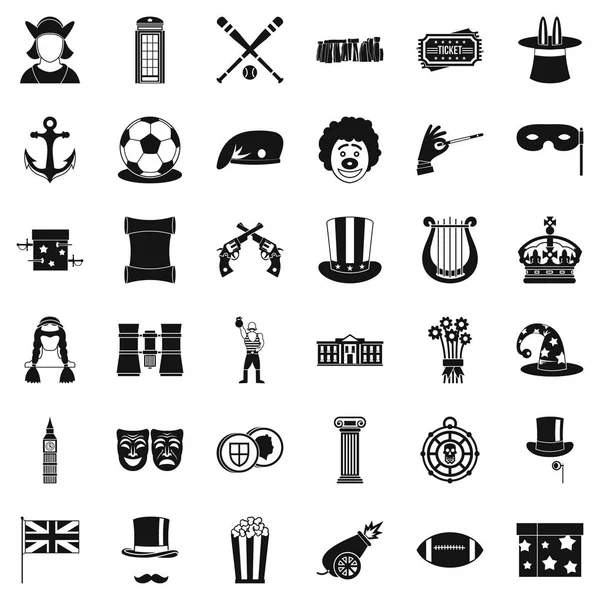 Hüner Icons set, basit tarzı