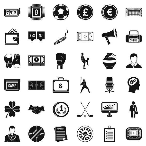Piyango Icons set, basit tarzı