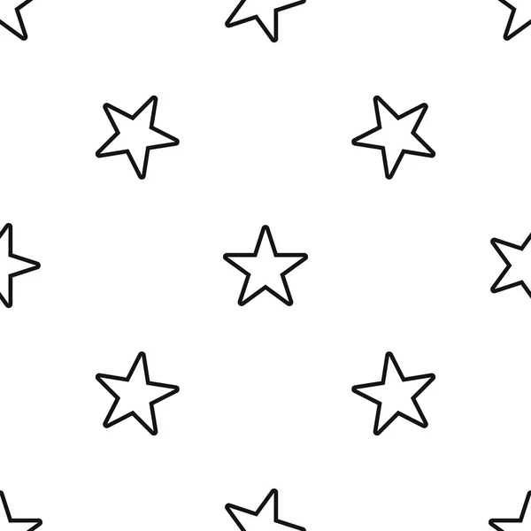 Estrela padrão sem costura preto — Vetor de Stock