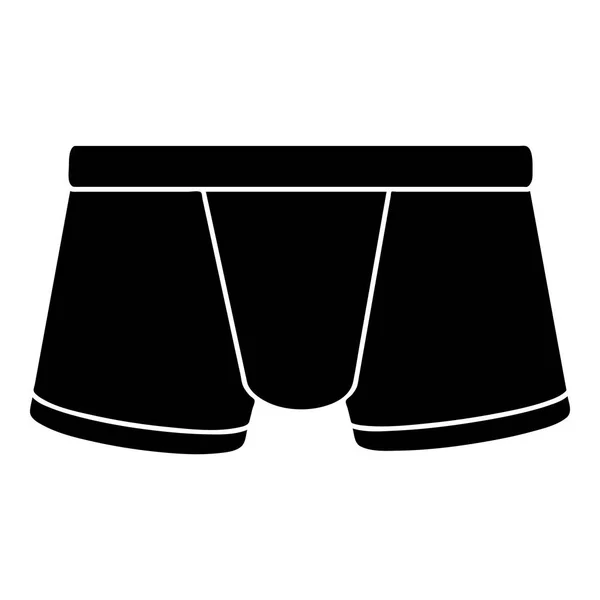Boxer alsónadrág ikon, egyszerű fekete stílus — Stock Vector