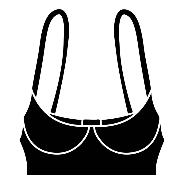 Soutien-gorge de sport icône, style noir simple — Image vectorielle
