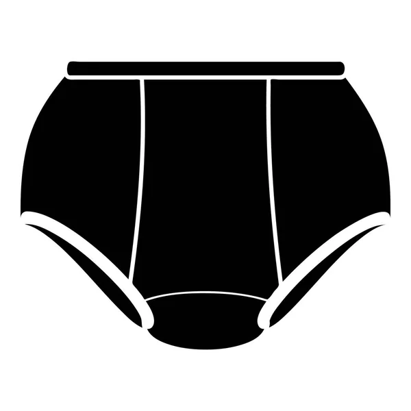 Briefs underpants icon, simple black style — Stock Vector