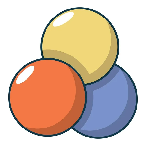 Ikona kulki paintball, stylu cartoon — Wektor stockowy