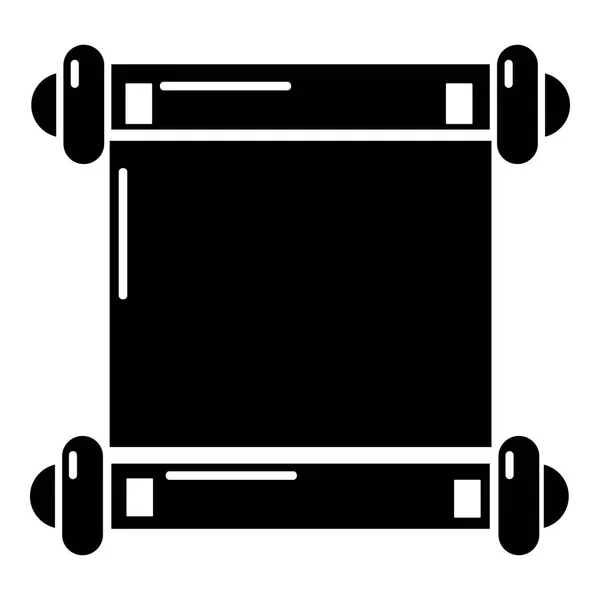 Vecchia icona di pergamena di scorrimento, stile semplice — Vettoriale Stock