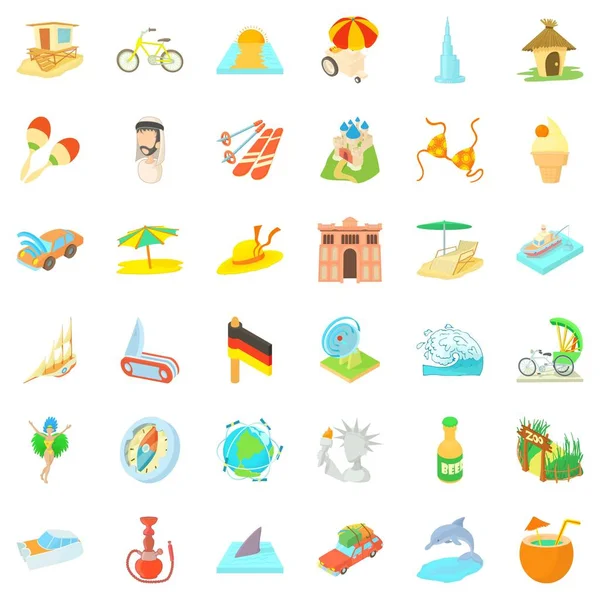 Geri kalan Icons set, karikatür tarzı