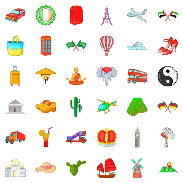 Yel değirmeni Icons set, karikatür tarzı