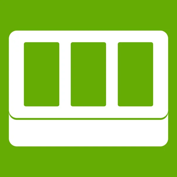 Bílé okno rámce ikona zelená — Stockový vektor