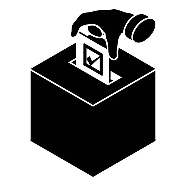 Ícone de caixa de eleição, estilo simples —  Vetores de Stock