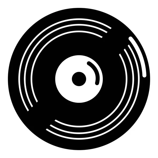 Vinyl rögzítés ikont, egyszerű stílus — Stock Vector