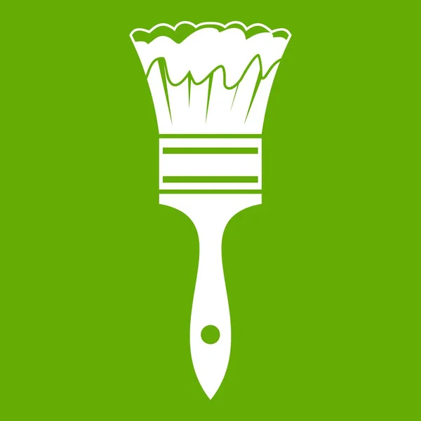 Paint brush icon green — Stock Vector