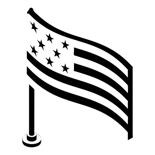 Значок американского флага, простой стиль — стоковый вектор