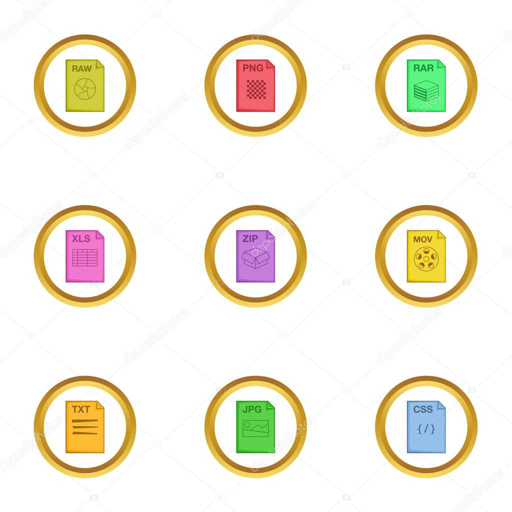 Imágenes figuras vectoriales png Conjunto de iconos de