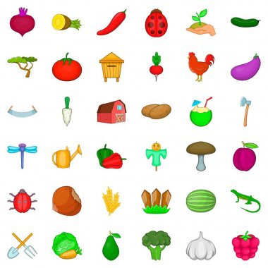 Kabak Icons set, karikatür tarzı