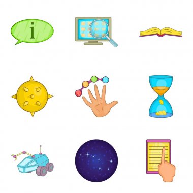 Sorun çözme simgeleri seti, çizgi film biçimi