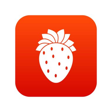 Çilek simgesi dijital kırmızı
