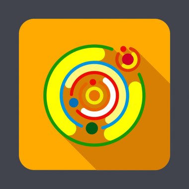 Güneş sistemi kavramı arka plan, karikatür tarzı