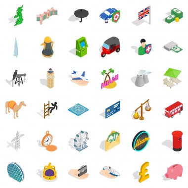 Ada Icons set, izometrik stili