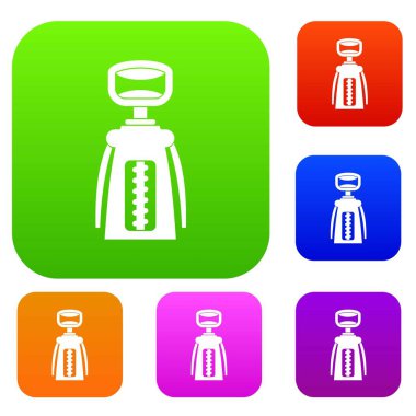 Modern tirbuşon renk koleksiyonu ayarla