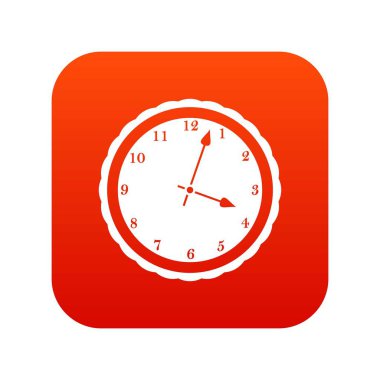Saat simgesi dijital kırmızı