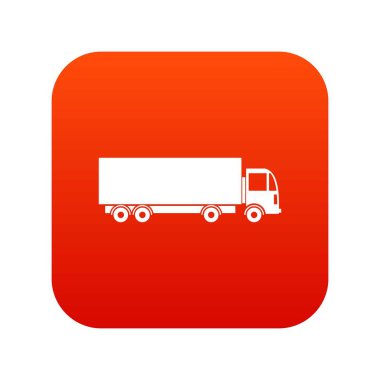 Kamyon simgesi dijital kırmızı