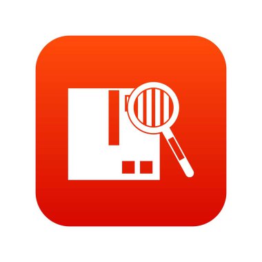 Kalite kontrol simgesi dijital kırmızı