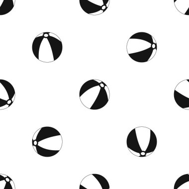 Top oynamak çocuklar için desen sorunsuz siyah