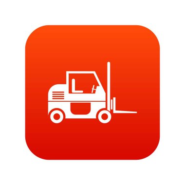 Forklift simgesi dijital kırmızı