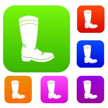 Kovboy çizme renk koleksiyonu ayarla