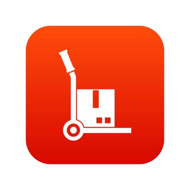 Kargo simgesi dijital kırmızı kamyon