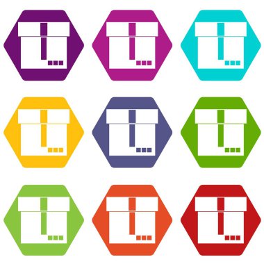 Renk altı yüzlü kutusu simgesini ayarla