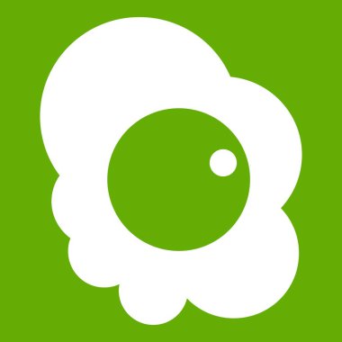 Kızarmış yumurta simgesi yeşil