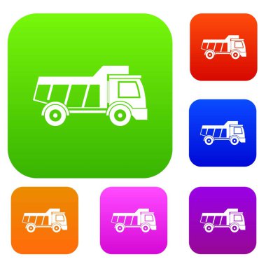 Oyuncak kamyon renk koleksiyonu ayarla