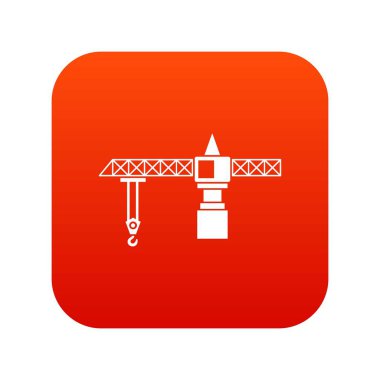 Vinç simgesi dijital kırmızı