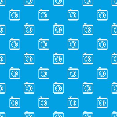 Vintage Fotoğraf kamera desen kesintisiz mavi