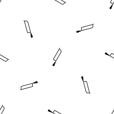 Amputasyon ve cerrahi testere desen sorunsuz siyah