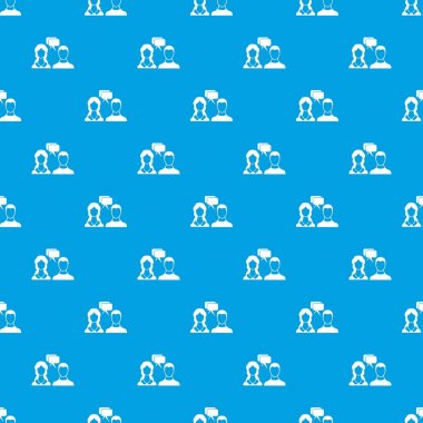 Konuşma balonları iki yüzü desen kesintisiz mavi